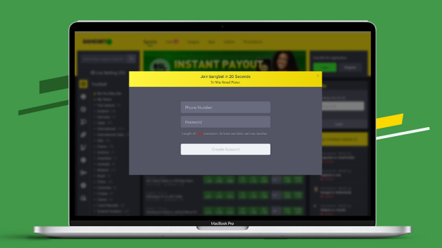 Registration on BangBet