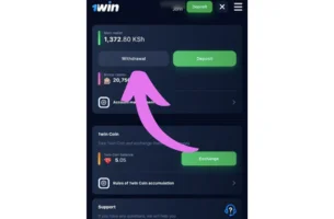 Withdrawal From 1win via an App Step 1